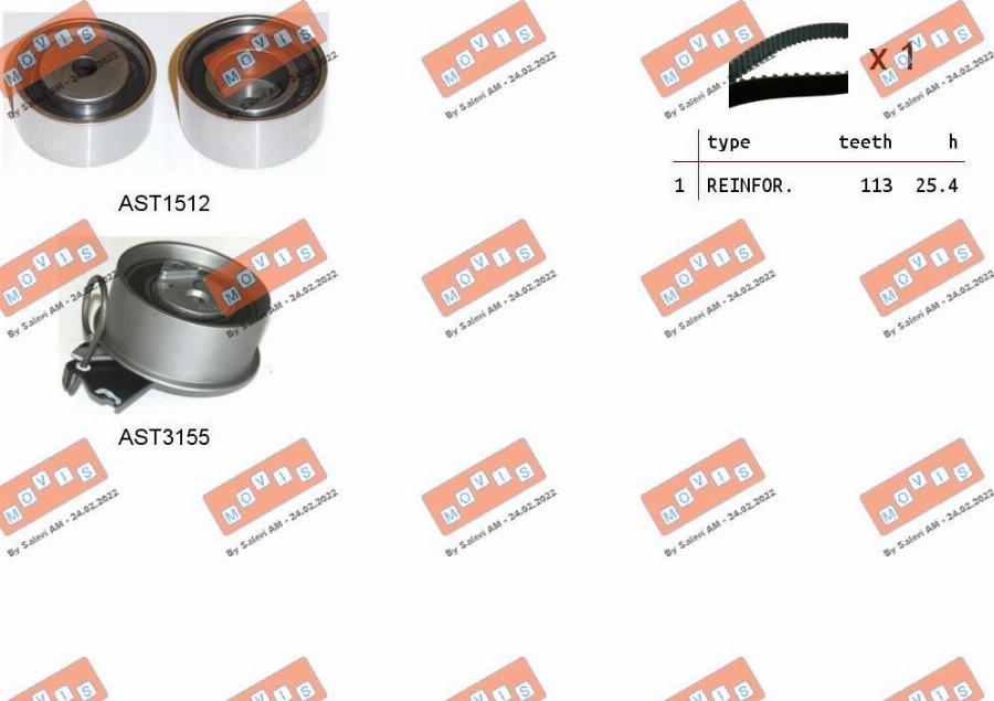 MOVIS ASTK1151 - Kit de distribution droxauto.com