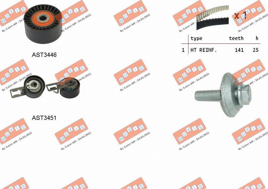 MOVIS ASTK1158 - Kit de distribution droxauto.com