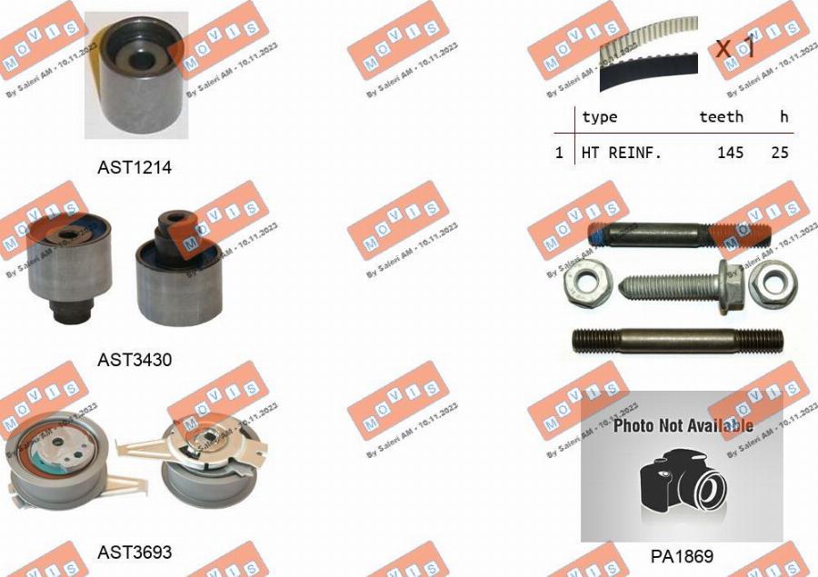 MOVIS ASTK1166PA3 - Pompe à eau + kit de courroie de distribution droxauto.com