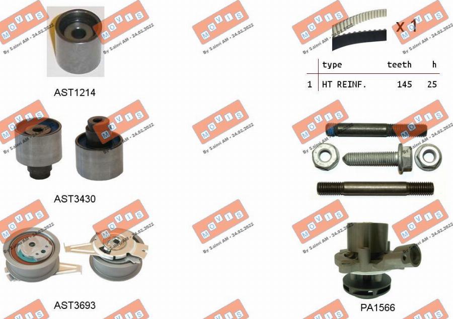 MOVIS ASTK1166PA - Pompe à eau + kit de courroie de distribution droxauto.com