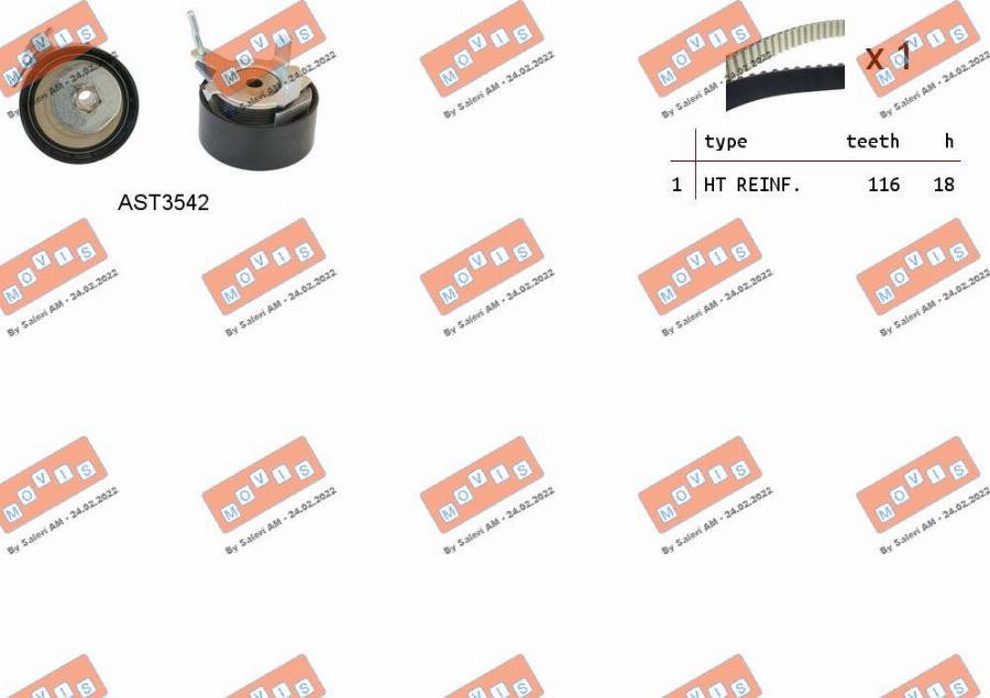 MOVIS ASTK1163 - Kit de distribution droxauto.com