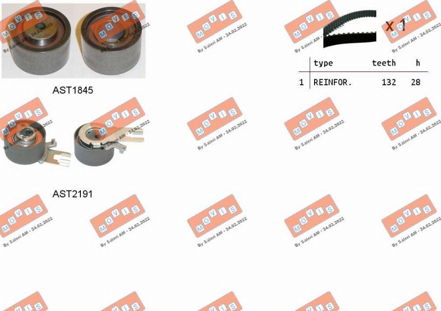 MOVIS ASTK1116 - Kit de distribution droxauto.com