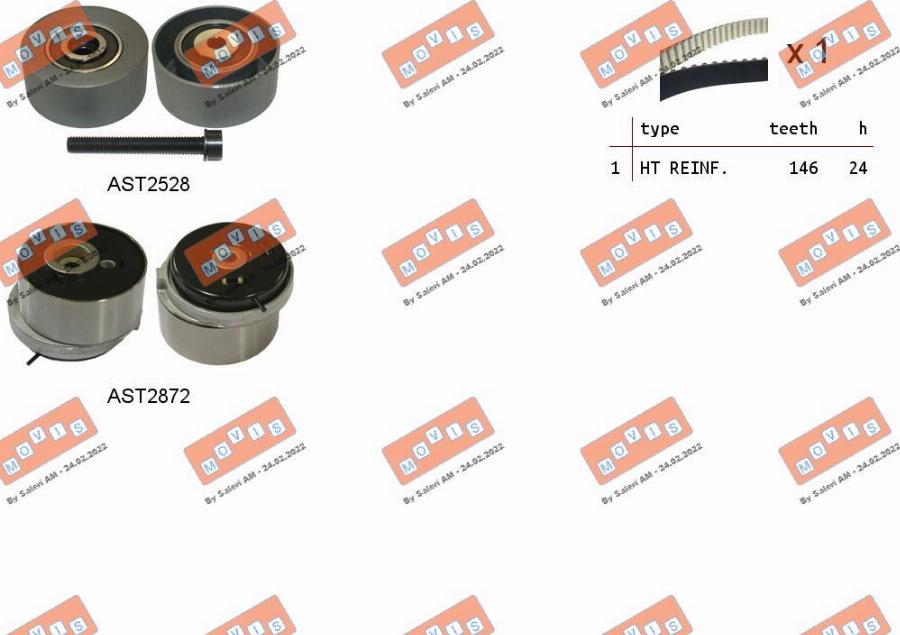 MOVIS ASTK1111 - Kit de distribution droxauto.com