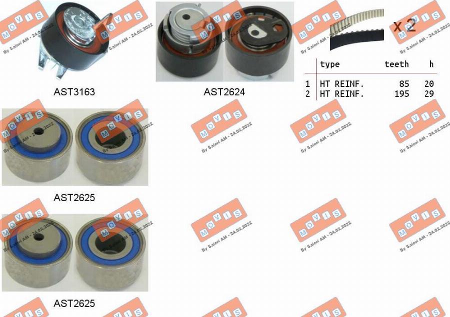 MOVIS ASTK1112 - Kit de distribution droxauto.com