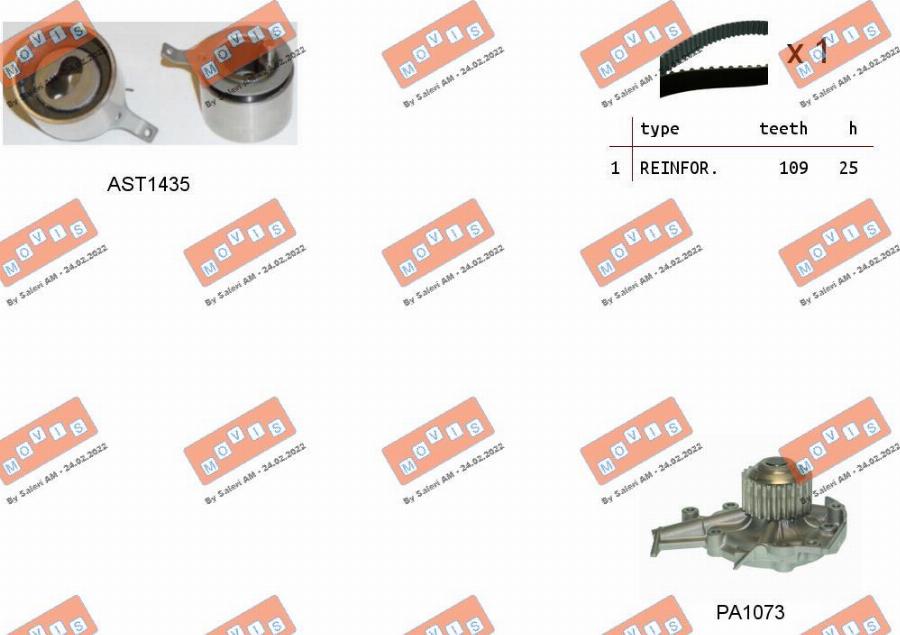 MOVIS ASTK1121PA - Pompe à eau + kit de courroie de distribution droxauto.com