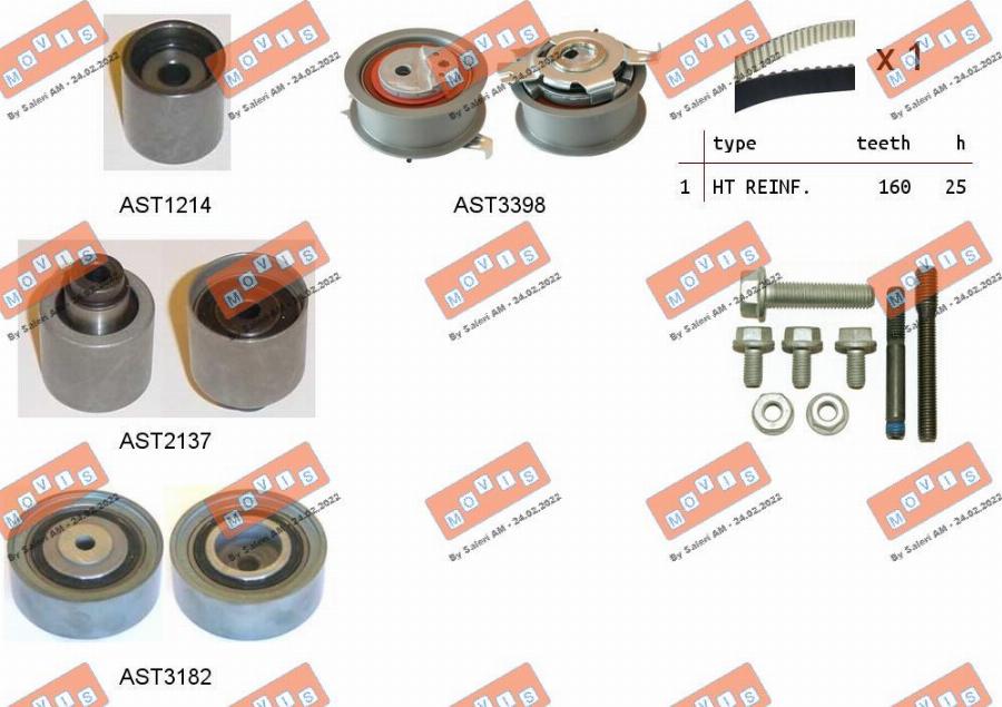 MOVIS ASTK1123 - Kit de distribution droxauto.com