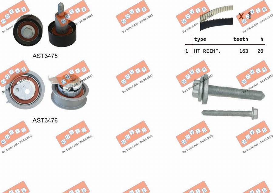 MOVIS ASTK1174 - Kit de distribution droxauto.com