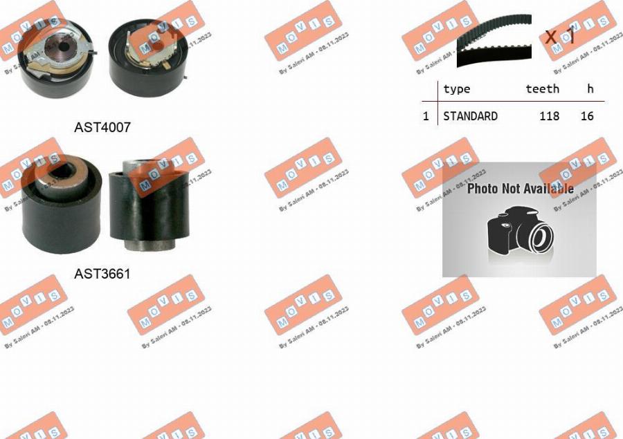 MOVIS ASTK1304 - Kit de distribution droxauto.com