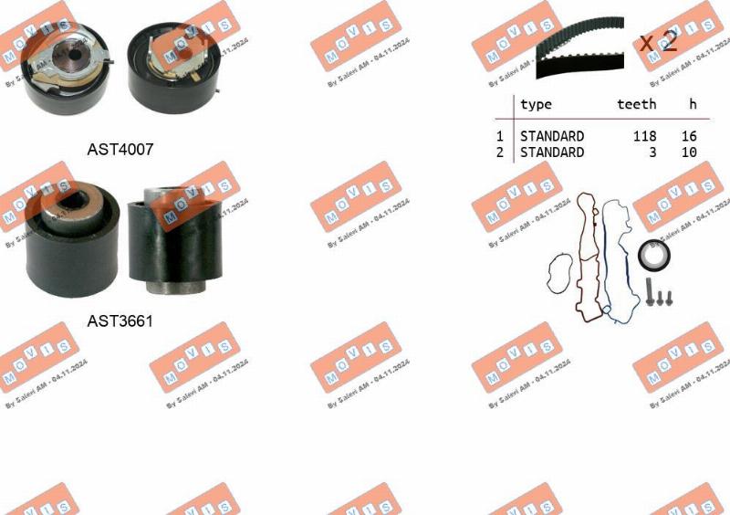 MOVIS ASTK1314 - Kit de distribution droxauto.com