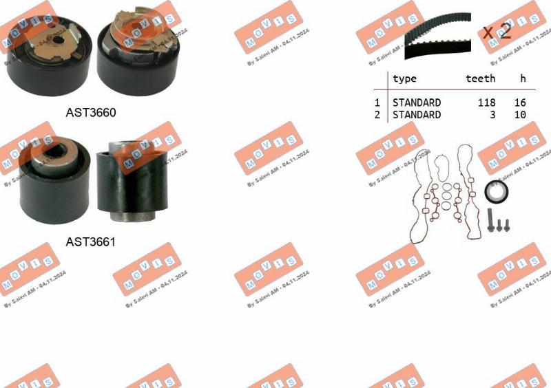 MOVIS ASTK1312 - Kit de distribution droxauto.com