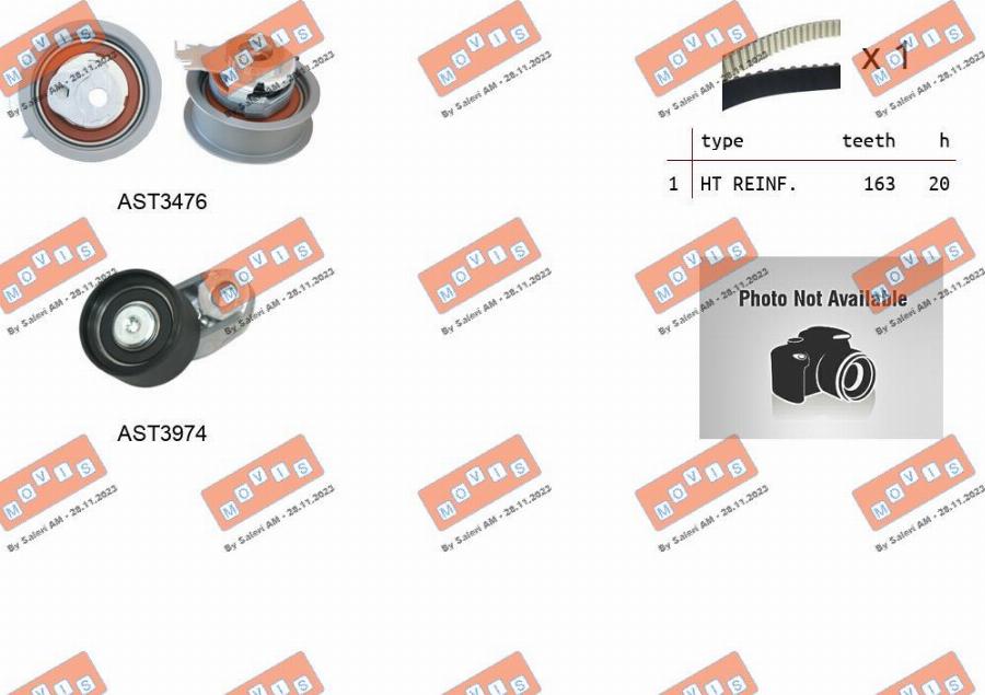 MOVIS ASTK1299 - Kit de distribution droxauto.com