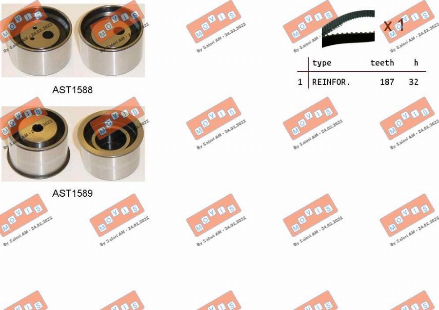 MOVIS ASTK1205 - Kit de distribution droxauto.com