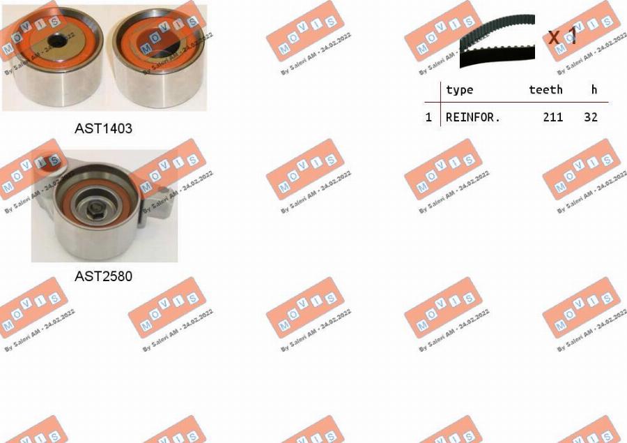 MOVIS ASTK1208 - Kit de distribution droxauto.com