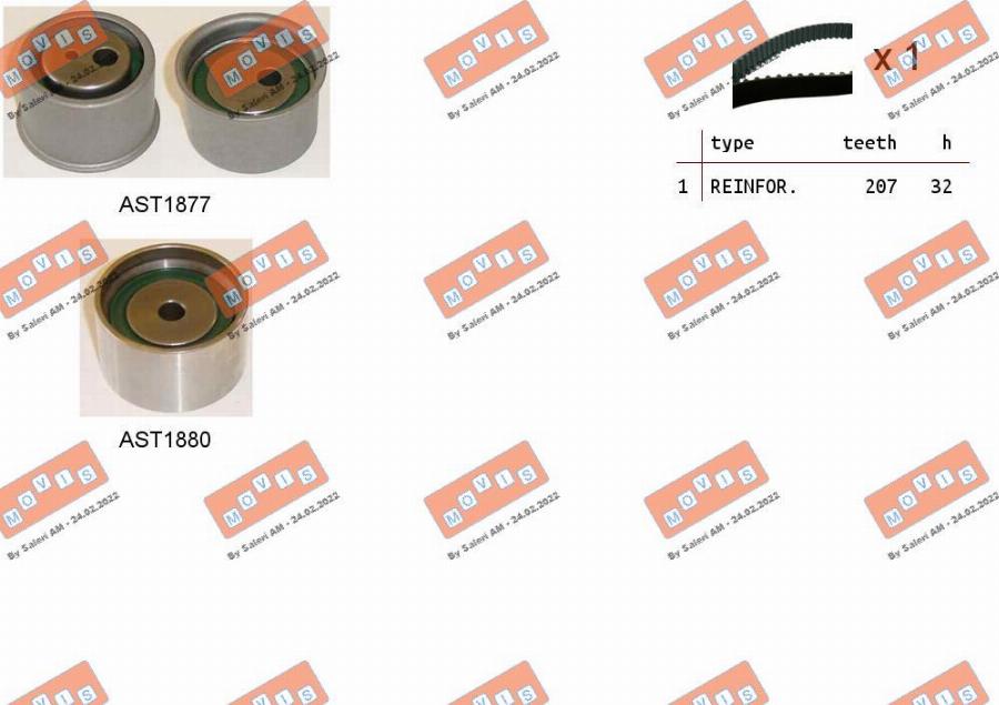 MOVIS ASTK1202 - Kit de distribution droxauto.com