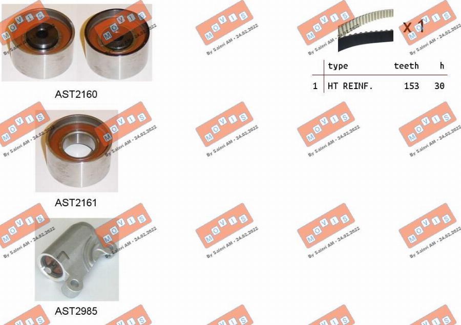 MOVIS ASTK1214 - Kit de distribution droxauto.com