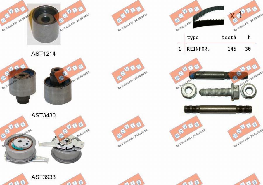 MOVIS ASTK1288 - Kit de distribution droxauto.com