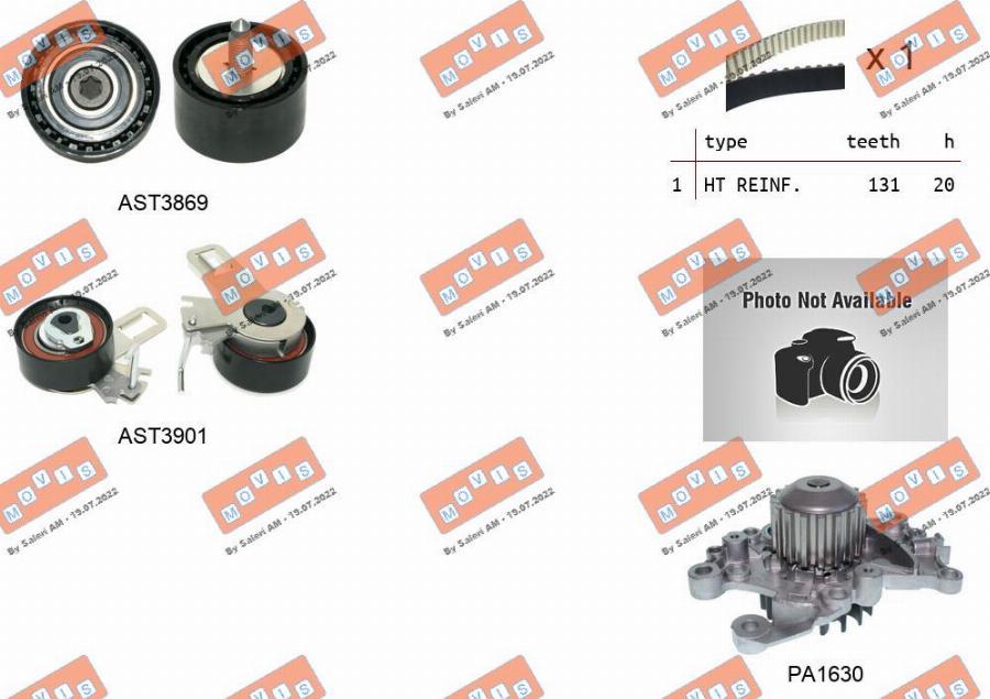 MOVIS ASTK1287PA - Pompe à eau + kit de courroie de distribution droxauto.com