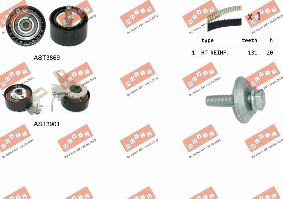 MOVIS ASTK1287 - Kit de distribution droxauto.com