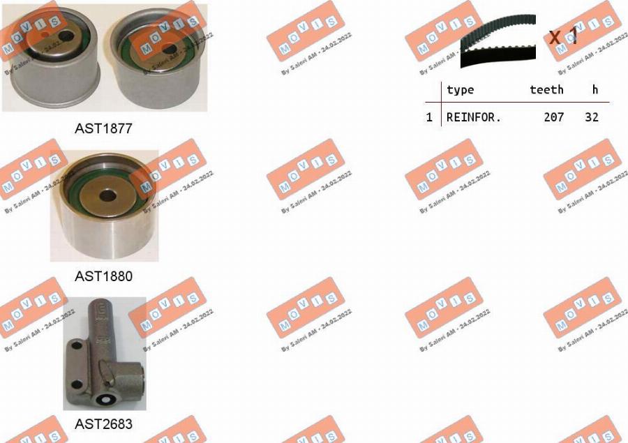 MOVIS ASTK1232 - Kit de distribution droxauto.com