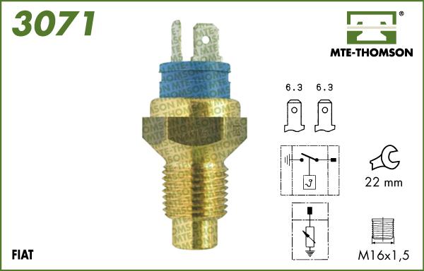 MTE-Thomson 3071 - Sonde de température, liquide de refroidissement droxauto.com
