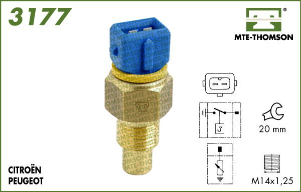 MTE-Thomson 3177 - Sonde de température, liquide de refroidissement droxauto.com