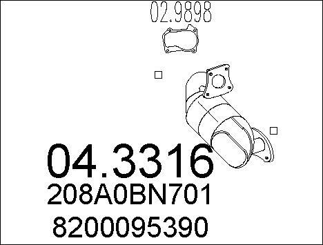 MTS 04.3316 - Catalyseur droxauto.com