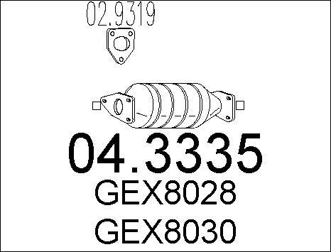 MTS 04.3335 - Catalyseur droxauto.com