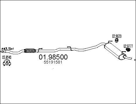 MTS 01.98500 - Silencieux arrière droxauto.com