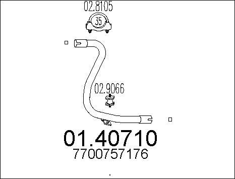 MTS 01.40710 - Tuyau d'échappement droxauto.com