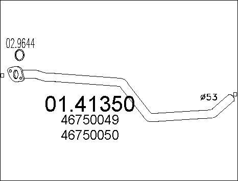 MTS 01.41350 - Tuyau d'échappement droxauto.com