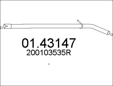 MTS 01.43147 - Tuyau d'échappement droxauto.com