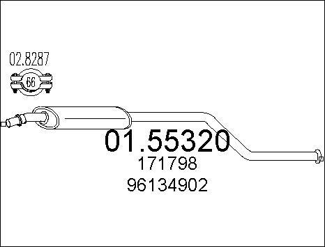 MTS 01.55320 - Silencieux central droxauto.com