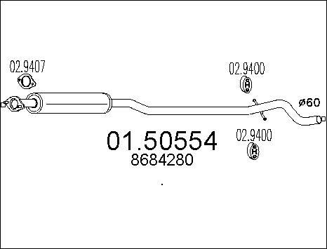MTS 01.50554 - Silencieux central droxauto.com