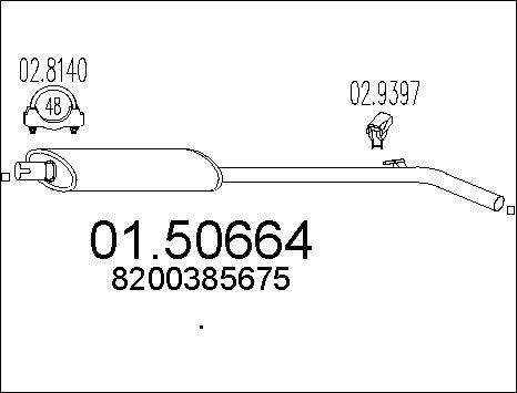 MTS 01.50664 - Silencieux central droxauto.com