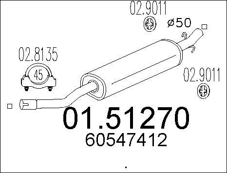 MTS 01.51270 - Silencieux central droxauto.com