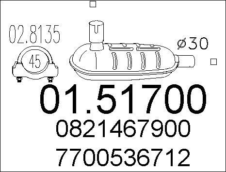 MTS 01.51700 - Silencieux central droxauto.com