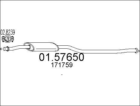 MTS 01.57650 - Silencieux central droxauto.com