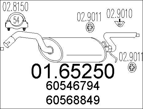 MTS 01.65250 - Silencieux arrière droxauto.com