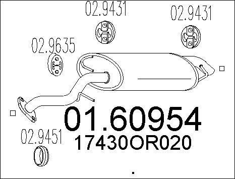 MTS 01.60954 - Silencieux arrière droxauto.com