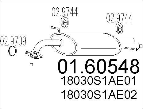 MTS 01.60548 - Silencieux arrière droxauto.com