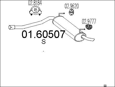 MTS 01.60507 - Silencieux arrière droxauto.com