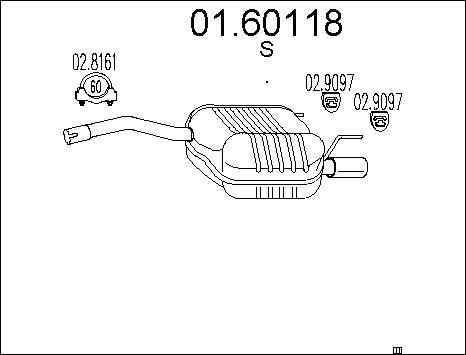MTS 01.60118 - Silencieux arrière droxauto.com