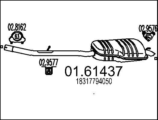 MTS 01.61437 - Silencieux central droxauto.com