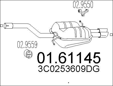 MTS 01.61145 - Silencieux arrière droxauto.com