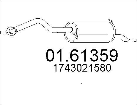 MTS 01.61359 - Silencieux arrière droxauto.com