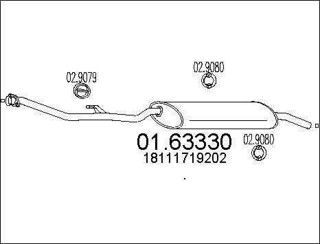 MTS 01.63330 - Silencieux arrière droxauto.com