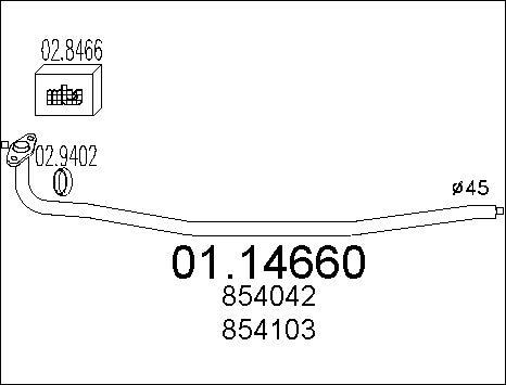 MTS 01.14660 - Tuyau d'échappement droxauto.com