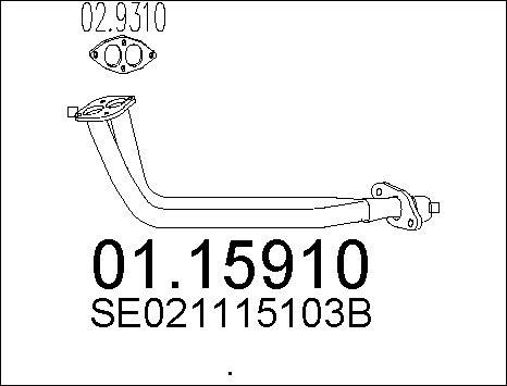 MTS 01.15910 - Tuyau d'échappement droxauto.com