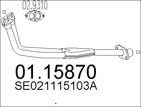 MTS 01.15870 - Tuyau d'échappement droxauto.com