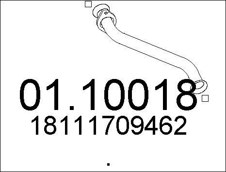 MTS 01.10018 - Tuyau d'échappement droxauto.com